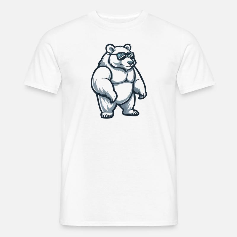 Polar Bear Comic Cool - Men's T-Shirt - white