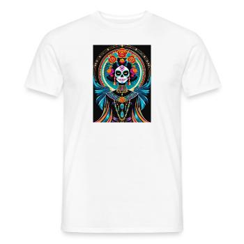 La Catrina - Männer T-Shirt - Weiß - Vorne - AI Model Male 178 dark (178cm)