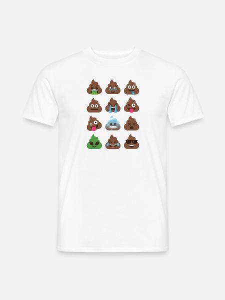 Familienkacke-Emoji 💩 - Männer T-Shirt - Weiß