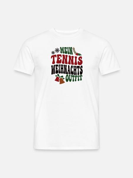 Tennisspieler Weihnachten Spieler Team Verein - Männer T-Shirt - Weiß