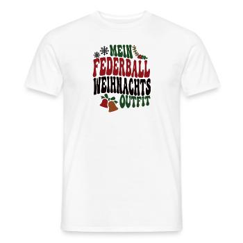 Federballer Weihnachten Federballspieler Spieler - Männer T-Shirt - Weiß - Vorne - AI Model Male 178 dark (178cm)