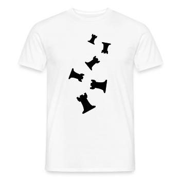 Schachfigur Turm - Männer T-Shirt - Weiß - Vorne - AI Model Male 178 dark (178cm)