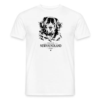 Newfoundland Dad Dog Dog Newfoundland Wilsigns - Men's T-Shirt - white - Front - AI Model Male 178 dark (178cm)