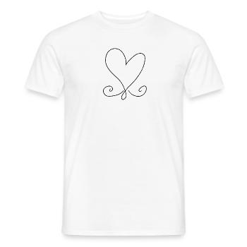 Symbol Heart Pattern - Men's T-Shirt - white - Front - AI Model Male 178 dark (178cm)