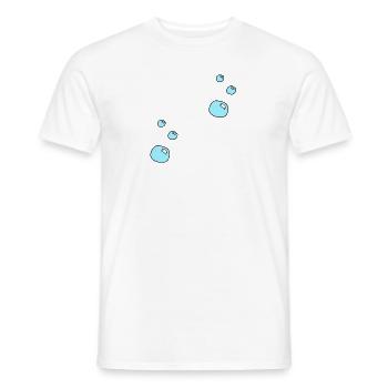 Soap bubbles circles shape water pattern - Men's T-Shirt - white - Front - AI Model Male 178 dark (178cm)