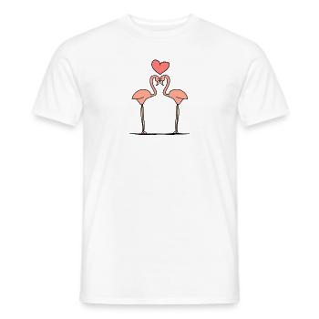 Flamingo Animal Symbol Pink Animals Love - Men's T-Shirt - white - Front - AI Model Male 178 dark (178cm)