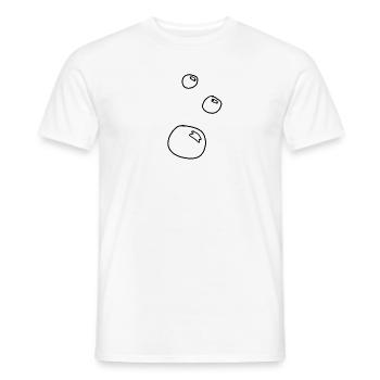 Bulles de savon formant des cercles - T-shirt homme - blanc - Devant - AI Model Male 178 dark (178cm)