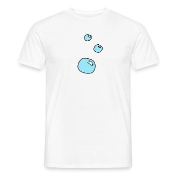 Soap Bubbles Circles Shape Water Blue - Men's T-Shirt - white - Front - AI Model Male 178 dark (178cm)