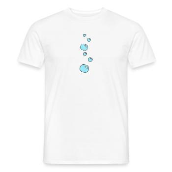 Soap Bubbles Circles Shape Water Shape Blue - Men's T-Shirt - white - Front - AI Model Male 178 dark (178cm)