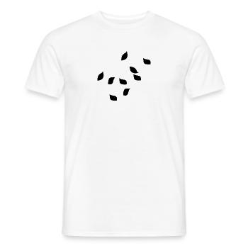 leaves leaf pattern plants nature - Men's T-Shirt - white - Front - AI Model Male 178 dark (178cm)