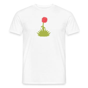 grass symbol flower nature plant red - Men's T-Shirt - white - Front - AI Model Male 178 dark (178cm)