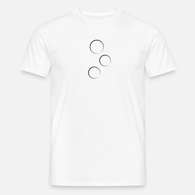 Circle Three Circles Shape Symbol - Men’s T-shirt - white