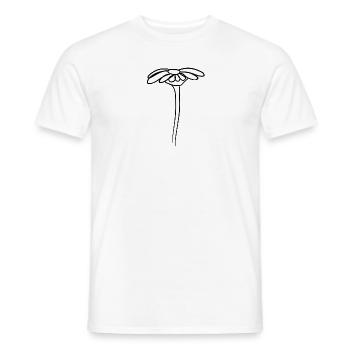 flower symbol plant shape symbol - Men's T-Shirt - white - Front - AI Model Male 178 dark (178cm)