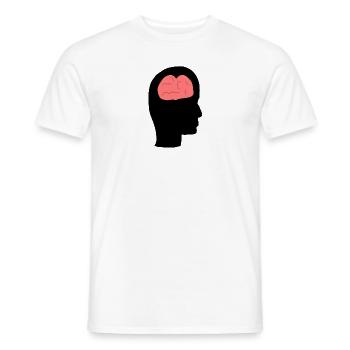 Profil de la tête Humain Côté Cerveau - T-shirt homme - blanc - Devant - AI Model Male 178 dark (178cm)
