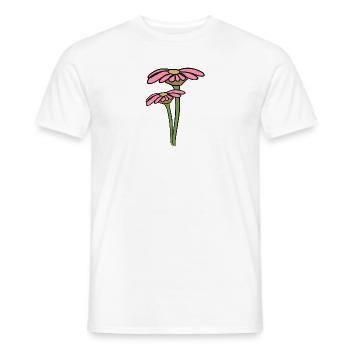 Flower icon plant flowers symbol pink - Men's T-Shirt - white - Front - AI Model Male 178 dark (178cm)