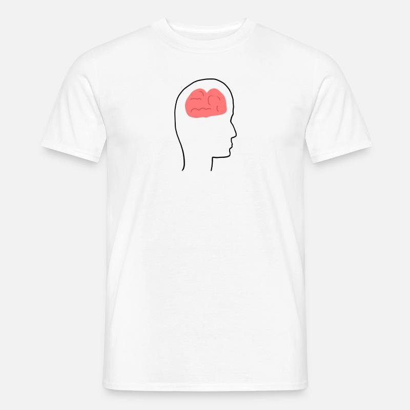 Head Profile People Side Brain Form - Men’s T-shirt - white