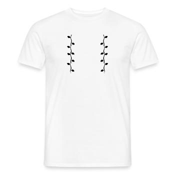 blätter linie natur blatt äste form - Männer T-Shirt - Weiß - Vorne - AI Model Male 178 dark (178cm)