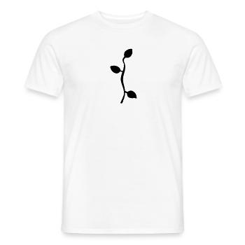 Feuille Feuilles Ligne Nature Branche - T-shirt homme - blanc - Devant - AI Model Male 178 dark (178cm)