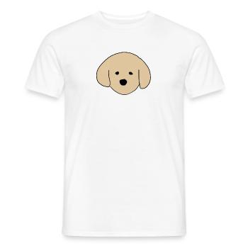 Hund Haustier tier symbol kopf braun - Männer T-Shirt - Weiß - Vorne - AI Model Male 178 dark (178cm)
