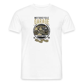 moto - T-shirt homme - blanc - Devant - AI Model Male 178 dark (178cm)