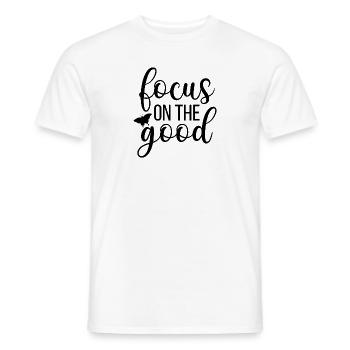 Focus on the Good - Men's T-Shirt - white - Front - AI Model Male 178 dark (178cm)