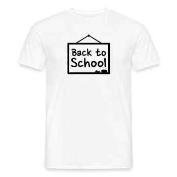 Back to School - Men's T-Shirt - white - Front - AI Model Male 178 dark (178cm)