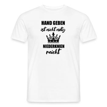 Chef König Niederknien lustiger Spruch Geschenk - Männer T-Shirt - Weiß - Vorne - AI Model Male 178 dark (178cm)