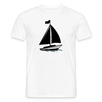 Segelboot - Männer T-Shirt - Weiß - Vorne - AI Model Male 178 dark (178cm)