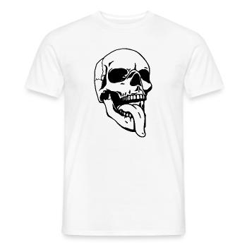 Skull - Men's T-Shirt - white - Front - AI Model Male 178 dark (178cm)