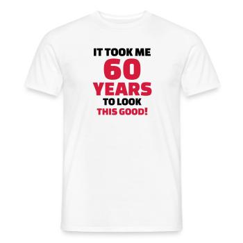 60 Years Anniversaire - T-shirt homme - blanc - Devant - AI Model Male 178 dark (178cm)