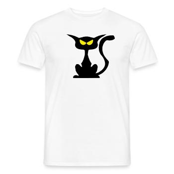 Süße und gruselige Halloween Katze - Männer T-Shirt - Weiß - Vorne - AI Model Male 178 dark (178cm)