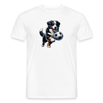 Bernhardiner Fußballspieler Champion Fan - Männer T-Shirt - Weiß - Vorne - AI Model Male 178 dark (178cm)