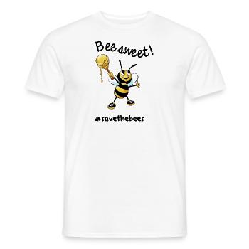 Bees7 - Les abeilles sucrées | sauver les abeilles - T-shirt homme - blanc - Devant - AI Model Male 178 dark (178cm)