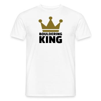 Bouldering King - T-shirt homme - blanc - Devant - AI Model Male 178 dark (178cm)