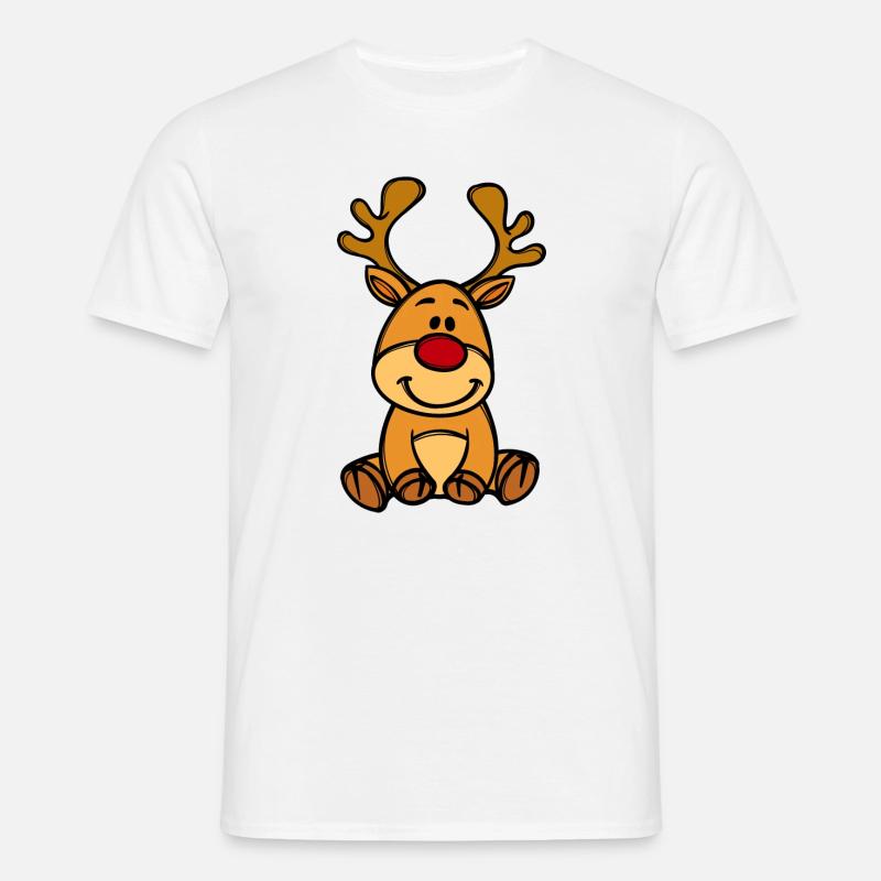 Rudolf julerenser - T-shirt til herrer - hvid