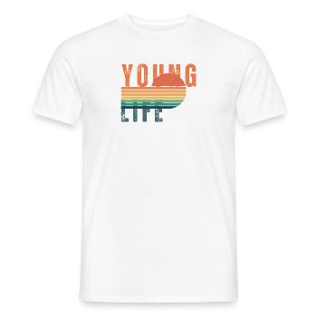 Young life - T-shirt homme - blanc - Devant - AI Model Male 178 dark (178cm)
