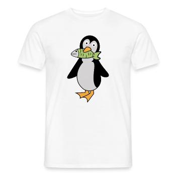 Oiseau de mer Animal Pingouin Oiseau Pôle Sud Zoo - T-shirt homme - blanc - Devant - AI Model Male 178 dark (178cm)