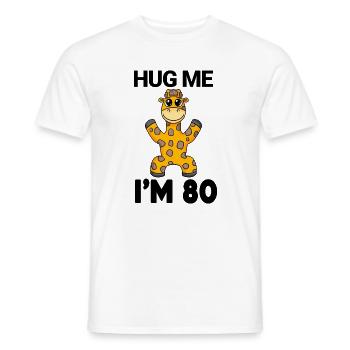 80 Geburtstag - 80 Jahre - Umarmung - Männer T-Shirt - Weiß - Vorne - AI Model Male 178 dark (178cm)