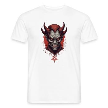 Diable démon de l'enfer - T-shirt homme - blanc - Devant - AI Model Male 178 dark (178cm)