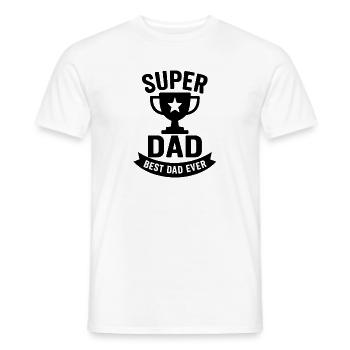 Super Dad Trophäendesign - Männer T-Shirt - Weiß - Vorne - AI Model Male 178 dark (178cm)