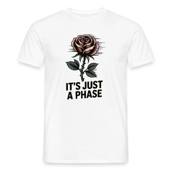 Rose vintage avec citation motivante - T-shirt homme - blanc - Devant - AI Model Male 178 dark (178cm)
