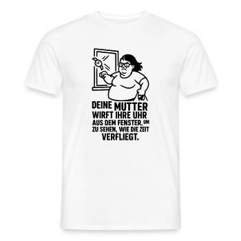 uhr aus dem fenster - Männer T-Shirt - Weiß - Vorne - AI Model Male 178 dark (178cm)