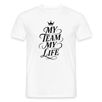 Mon équipe, ma vie - T-shirt homme - blanc - Devant - AI Model Male 178 dark (178cm)