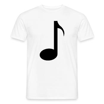 Note musicale - T-shirt homme - blanc - Devant - AI Model Male 178 dark (178cm)