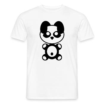 Plüschig: Pandy - Männer T-Shirt - Weiß - Vorne - AI Model Male 178 dark (178cm)