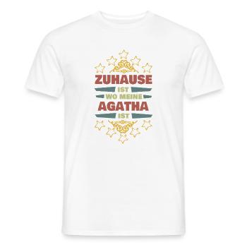 Geschenk für Agatha - Männer T-Shirt - Weiß - Vorne - AI Model Male 178 dark (178cm)