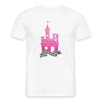 Burgfräulein Prinzessin Banderole pink Mädchen  - Männer T-Shirt - Weiß - Vorne - AI Model Male 178 dark (178cm)