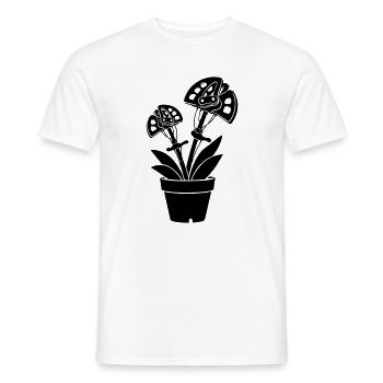 Motif floral en coin grimpant - T-shirt homme - blanc - Devant - AI Model Male 178 dark (178cm)