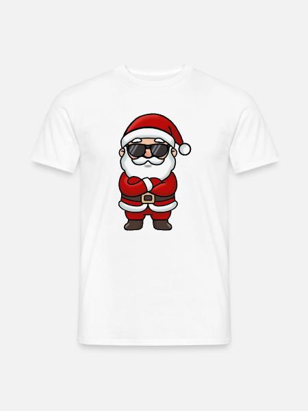 Sonnenbrillen-Weihnachtsmann-Ikone - Männer T-Shirt - Weiß