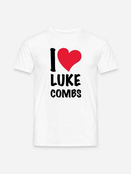 Ich liebe Luke Combs - Männer T-Shirt - Weiß